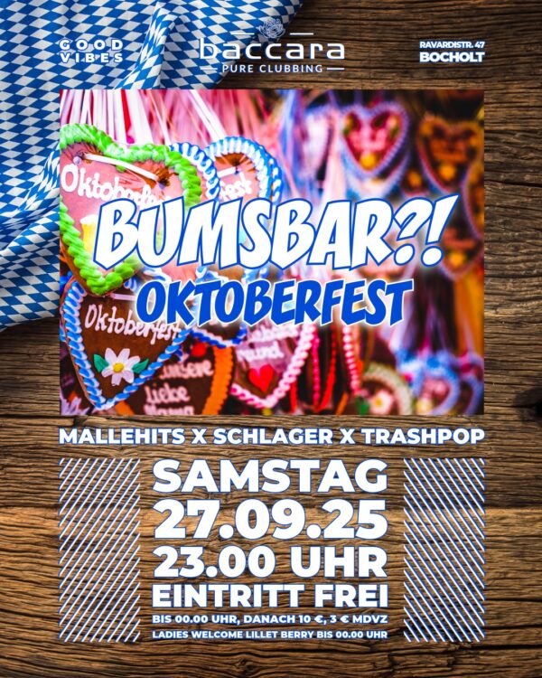 BUMSBAR - OKTOBERFEST - 27.09.2025