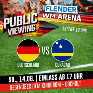 Fußball WM 2026 Public Viewing - Deutschland gegen Curacao - 14.06.2026